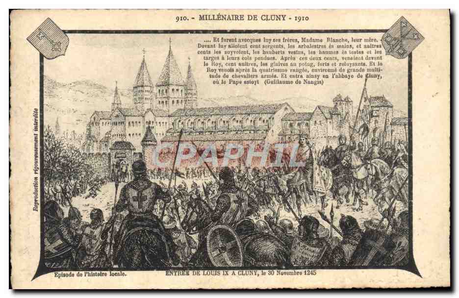 Entrée de Louis IX à Cluny — Millénaire de Cluny 1910 — Épisode de l'histoire locale
