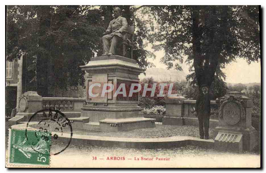 CPA Arbois La statue Pasteur