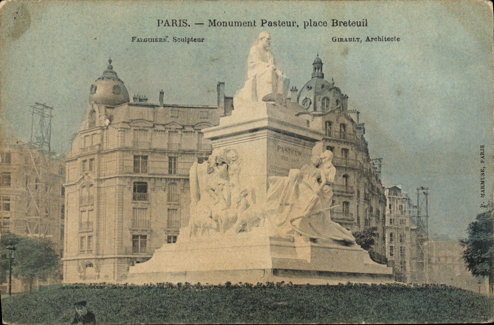 CPA Paris Monument Pasteur place Breteuil