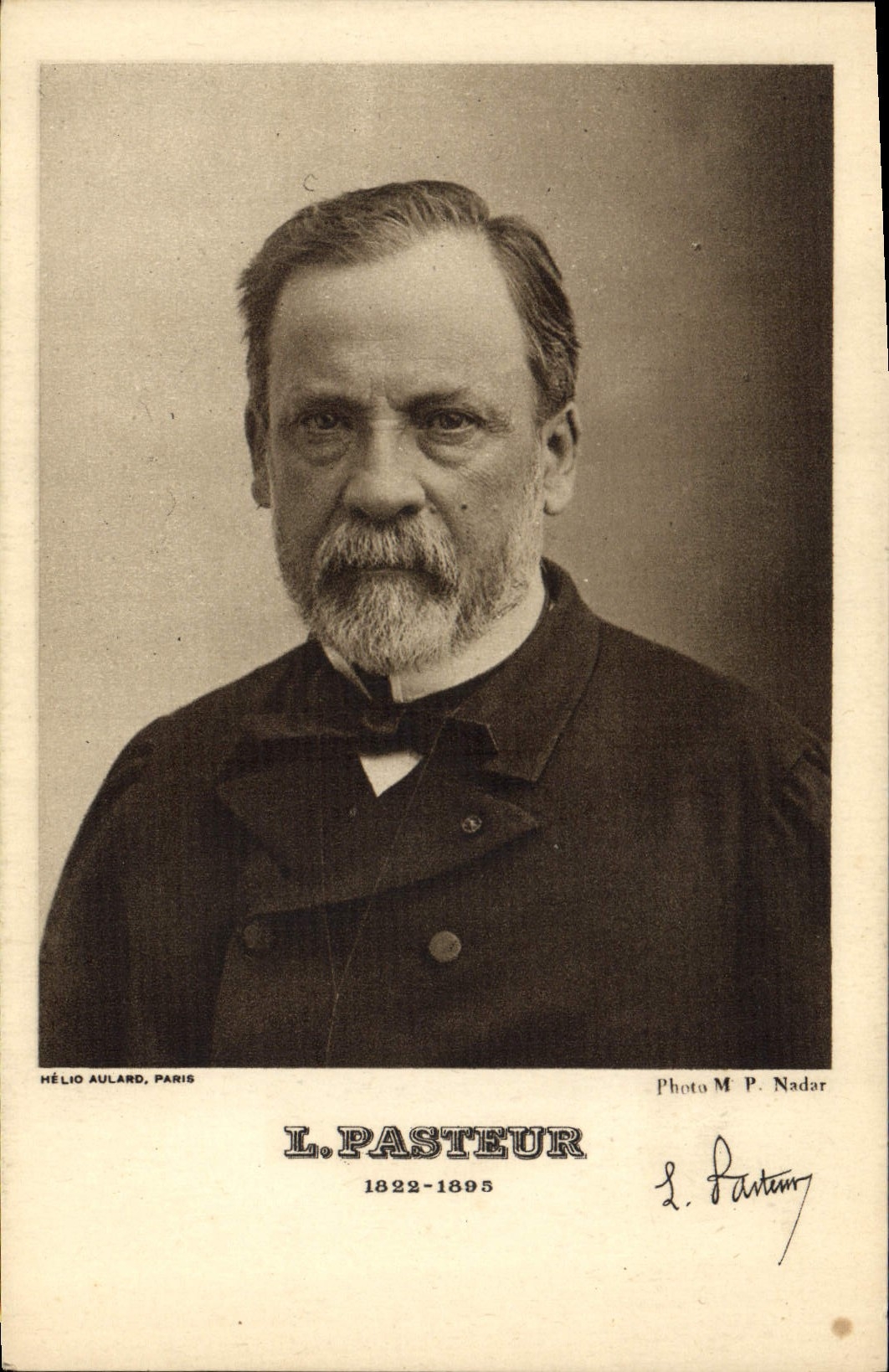 L. PASTEUR — Portrait — Photo M. P. Nadar