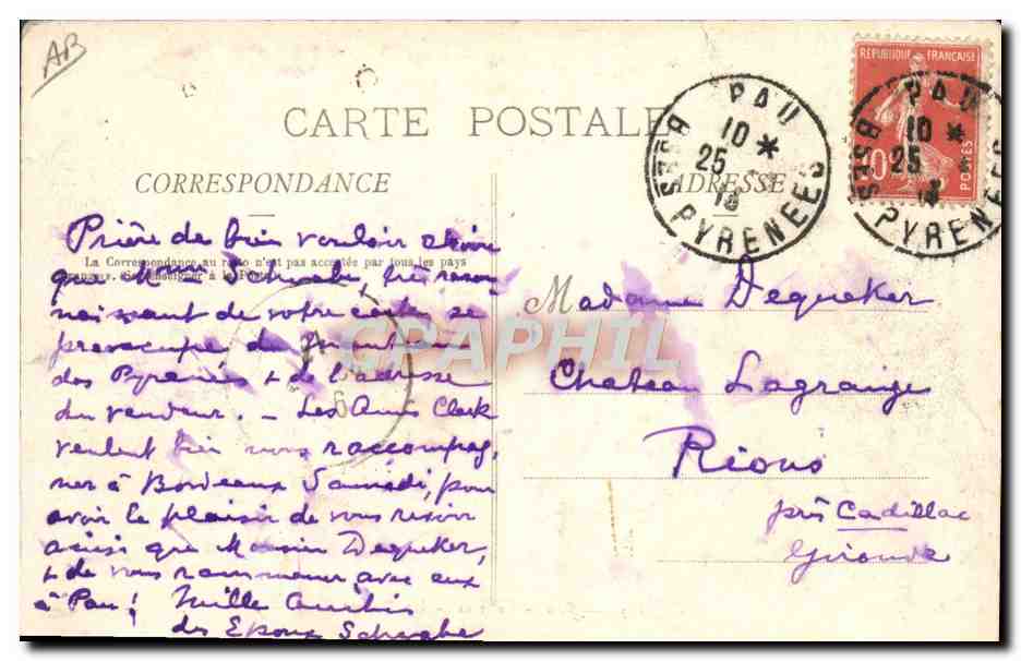 Pau - Courses - Un Départ — édition série 562 — Achterkant