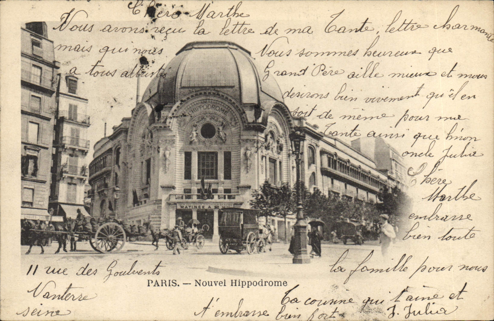 Paris — Nouvel Hippodrome — éditeur inconnu, n° de série non visible