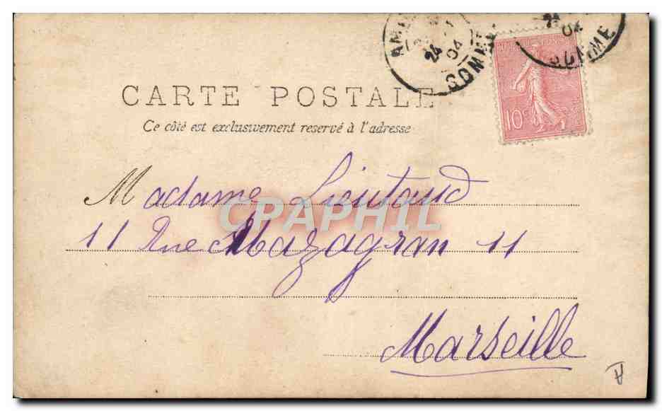 CPA Maillots de bains Femme Kervalon Calviere — Rückseite