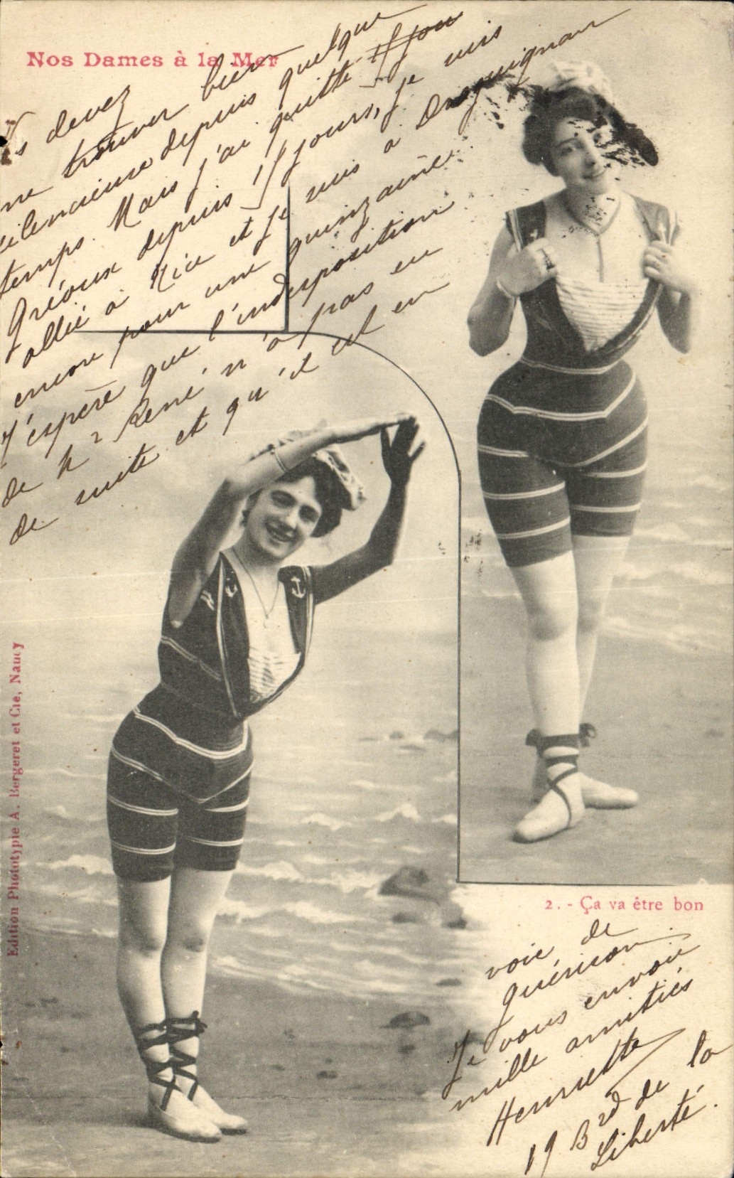 CPA Maillots de bains Femmes Nos dames a la mer 