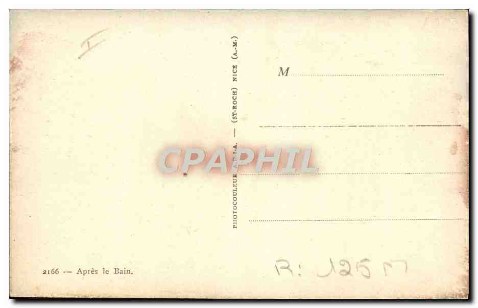 CPA Maillots de bains Femme Apres le bain  — Rückseite