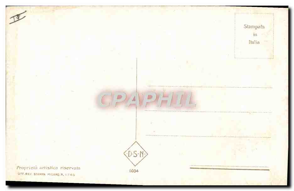 CPA Fantaisie Illustrateur Femme Il quadrifoglio Fortuna Trefle  — Verso