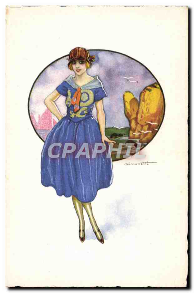 CPA Fantaisie Illustrateur Femme Simonetti 