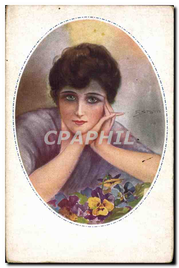 CPA Fantaisie Illustrateur Femme