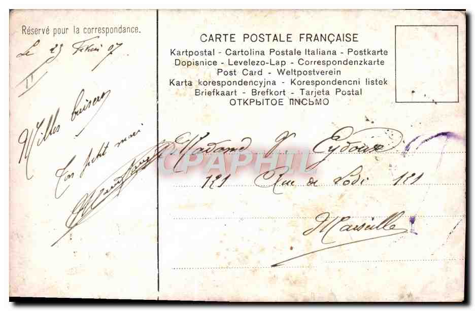 CPA Fantaisie Illustrateur Femme — Rückseite