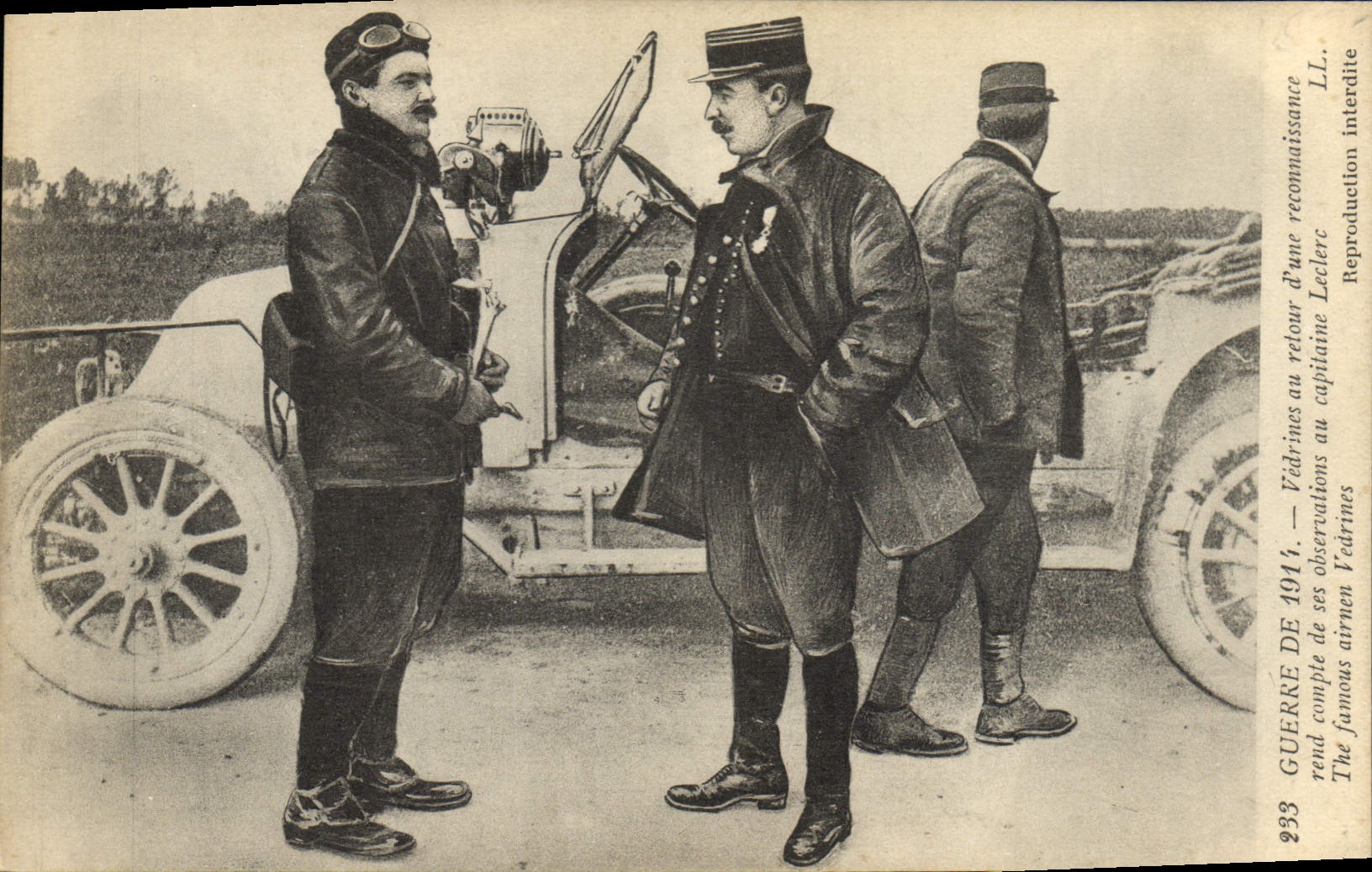 Védrières — Guerre de 1914 — Reproduction d'une reconnaissance
