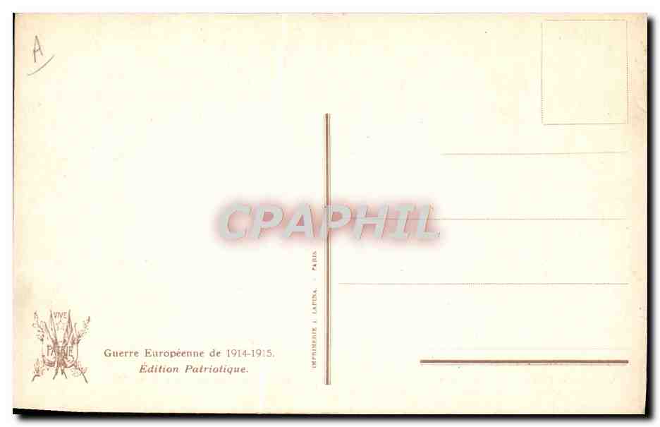 CPA Militaria Avion Aviation Commandant Girod chef d'escadrille du camp de Paris Capitaine Boucher  — Rückseite