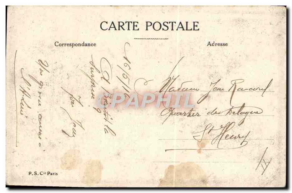 CPA Militaria Avion Aviation Taube descendu par un avion francais  — Rückseite