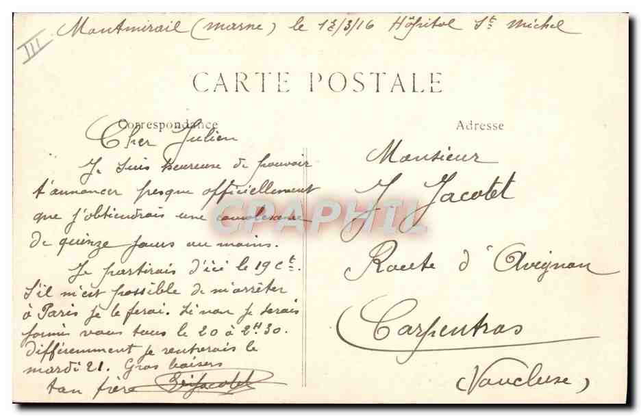 CPA Militaria Montmirail Un curieux effet de bombardement  — Rückseite