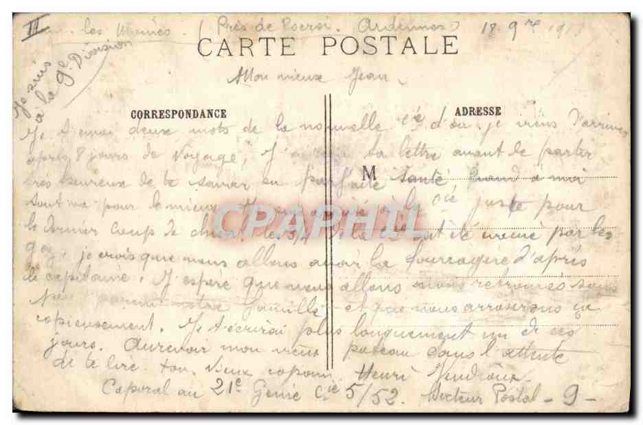 CPA Militaria Batterie anglaise en position de combat  — Rückseite