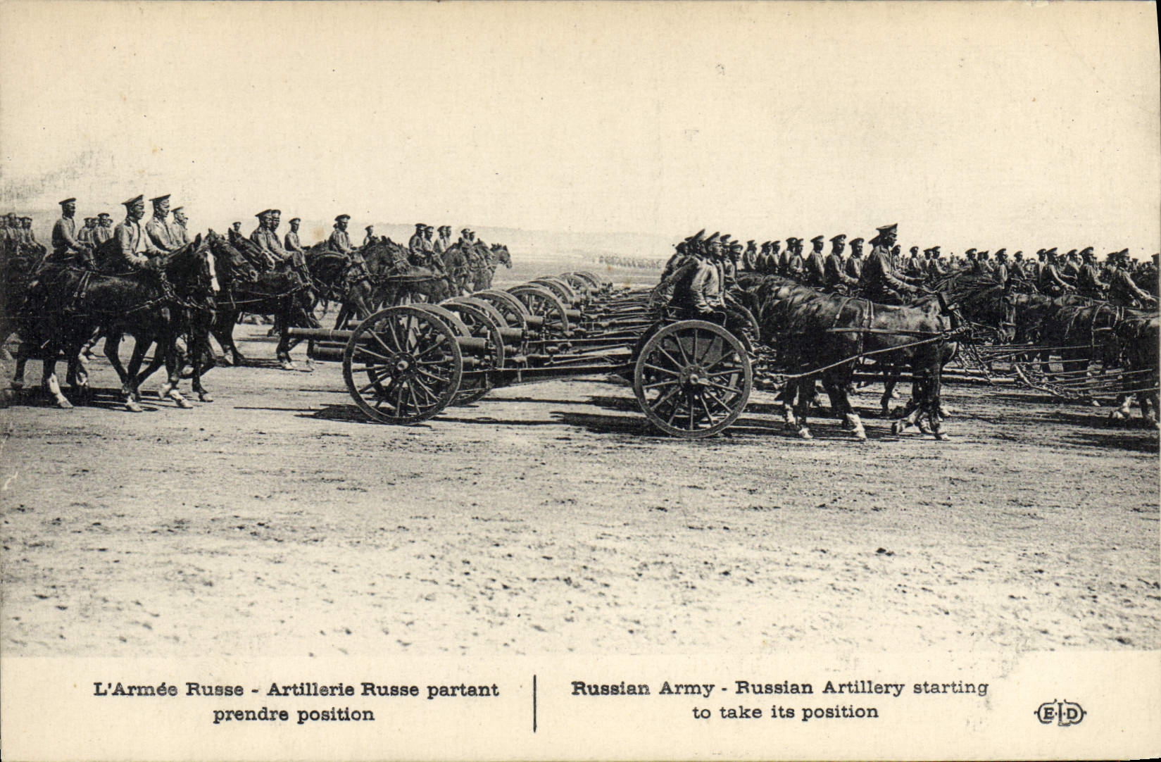 Artillerie Russe partant prendre position — E-D