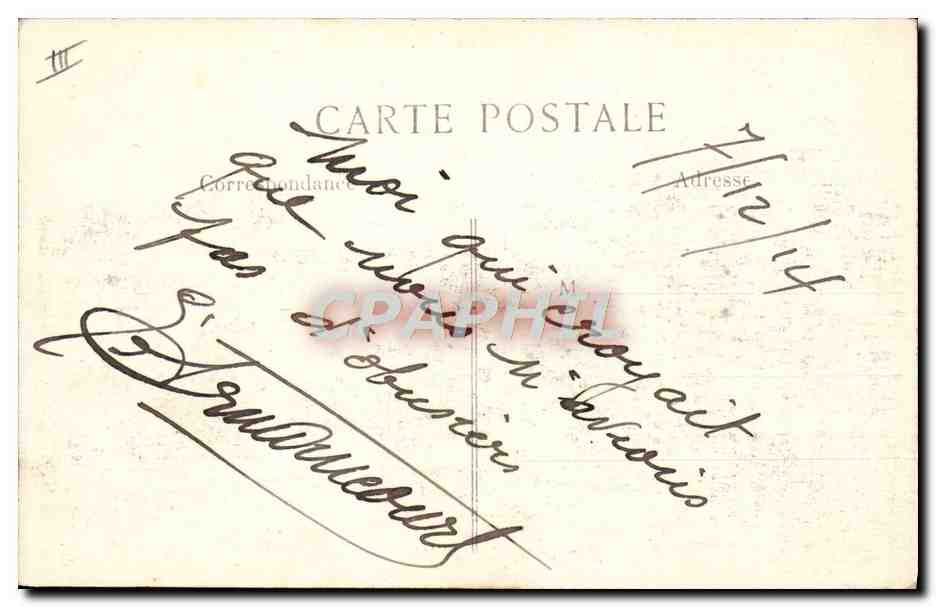 Obusier français de 220 manœuvré par les artilleurs du Creusot — La Guerre de 1914 — L. C. H. Paris — Achterkant