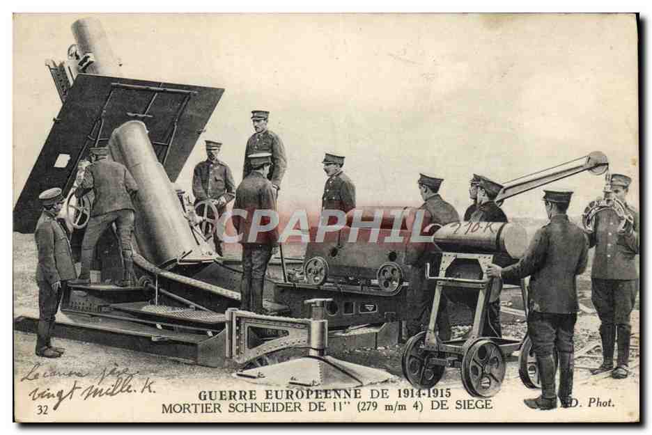 Mortero Schneider de 11" (279 mm 4) de asalto — Guerra europea 1914-1915 — D. Fot.