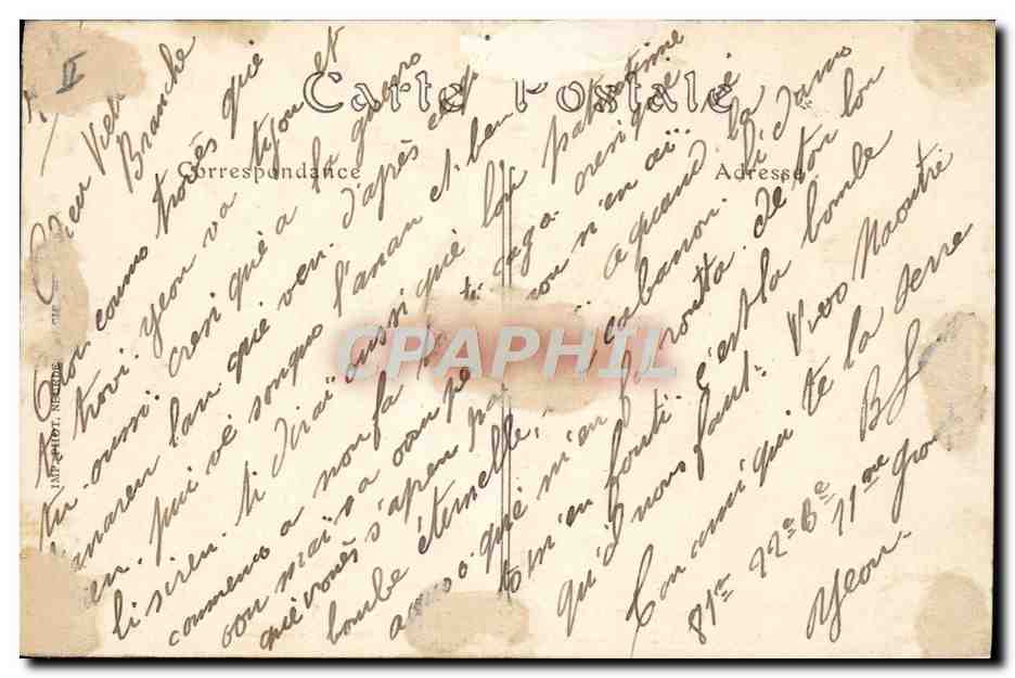 Mortero Schneider de 11" (279 mm 4) de asalto — Guerra europea 1914-1915 — D. Fot. — Reverso