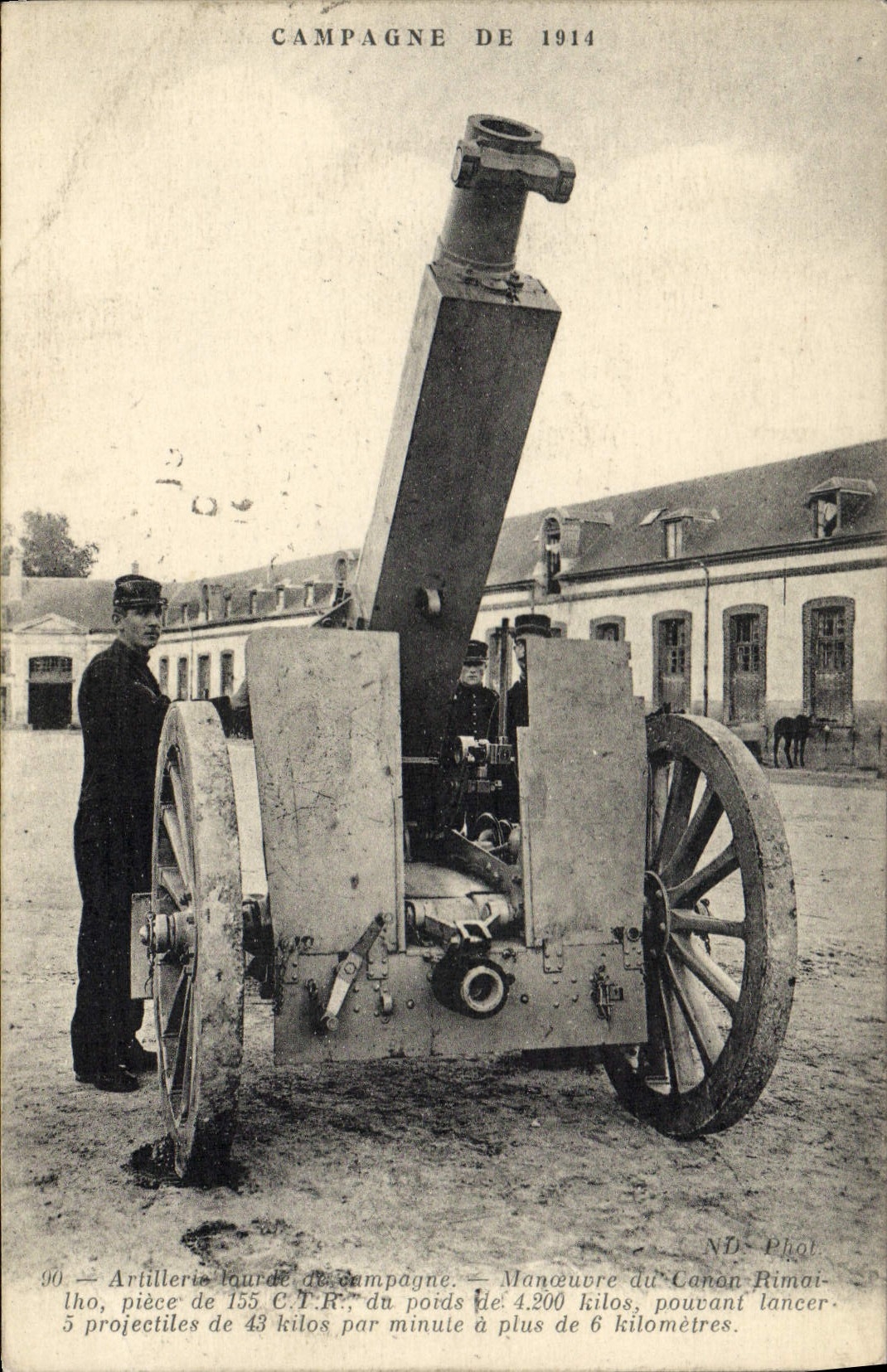Artiglieria da campo — Cannone da 155 C.T.R. — Campagna del 1914 — ND Fot.