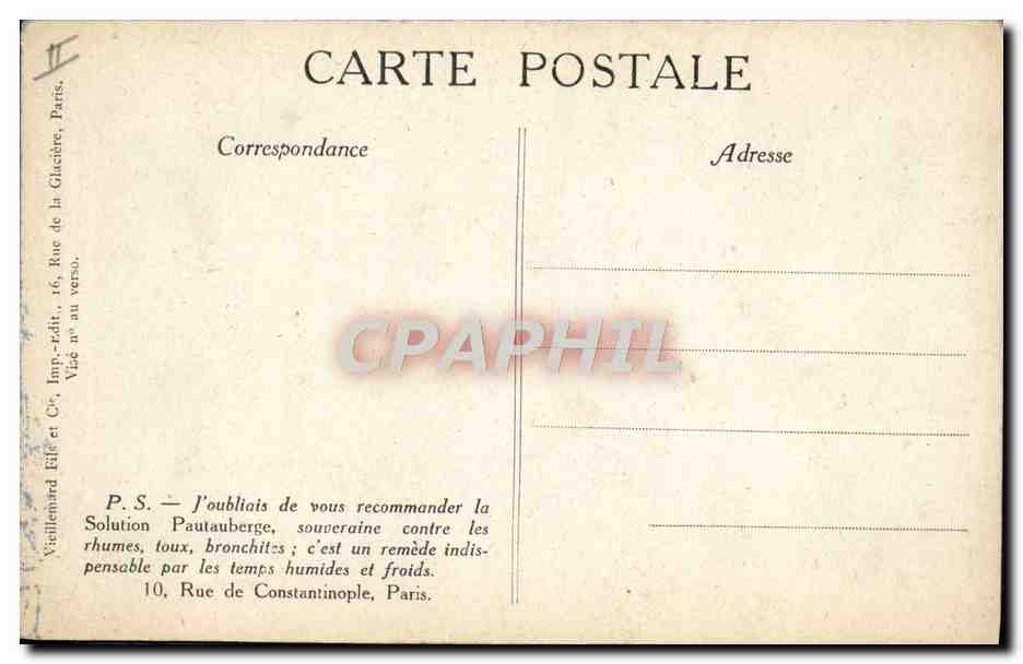 CPA Militaria Paris Musee des Invalides Obus de 420 tombe dans la region de Verdun — Rückseite