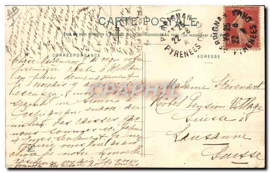 CPA Folklore Roussillon Type de Catalane  — Verso