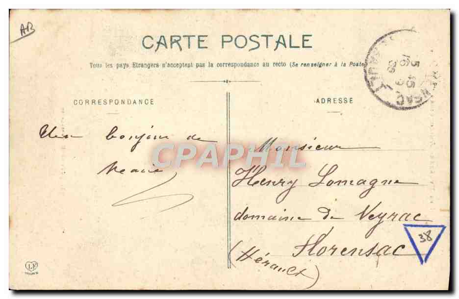 CPA Folklore Pyrenees Ariegeoises Jeune Bethmalaise  — Verso