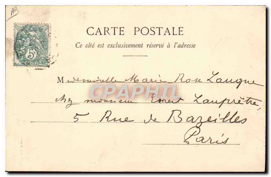 CPA Folklore Pyrenees Ariegeoises Type de Massatoise Ladiourne  — Verso