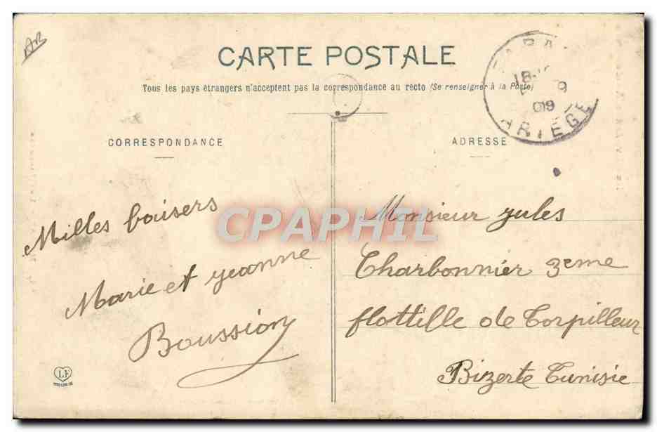 CPA Folklore Pyrenees Ariegeoises Massat Une liadoure  — Verso