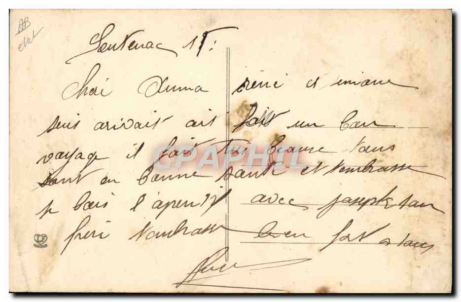 CPA Folklore Pyrenees Massatoise Liadoure  — Verso