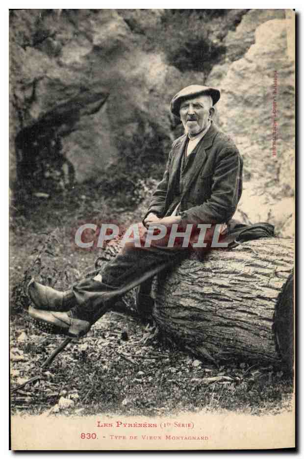 CPA Folklore Pyrenees Type de vieux montagnard
