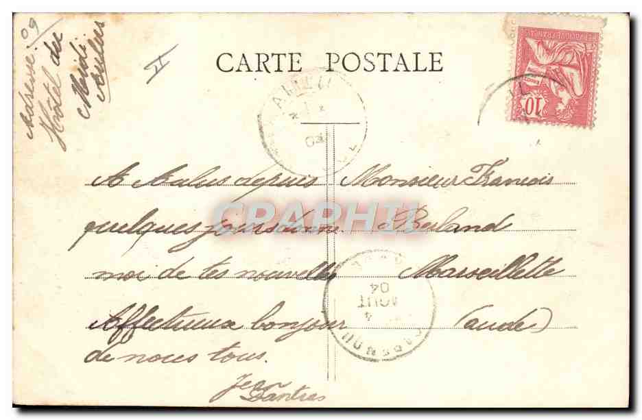 CPA Folklore Pyrenees Ariegeoises Jeune femme de Bethmale  — Verso