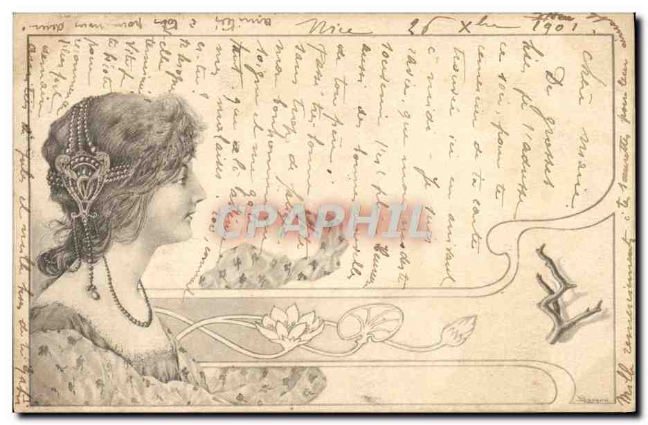 CPA Fantaisie Illustrateur Femme 
