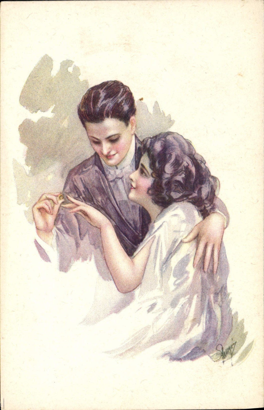 CPA Fantaisie Illustrateur Femme