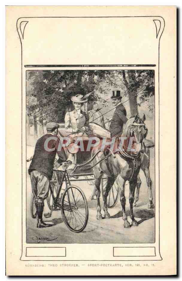 CPA Fantaisie Illustrateur Caleche Cheval