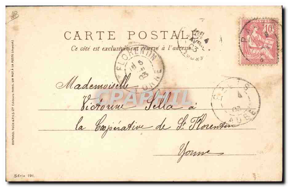 CPA Fantaisie Illustrateur Train Thackeray  — Rückseite