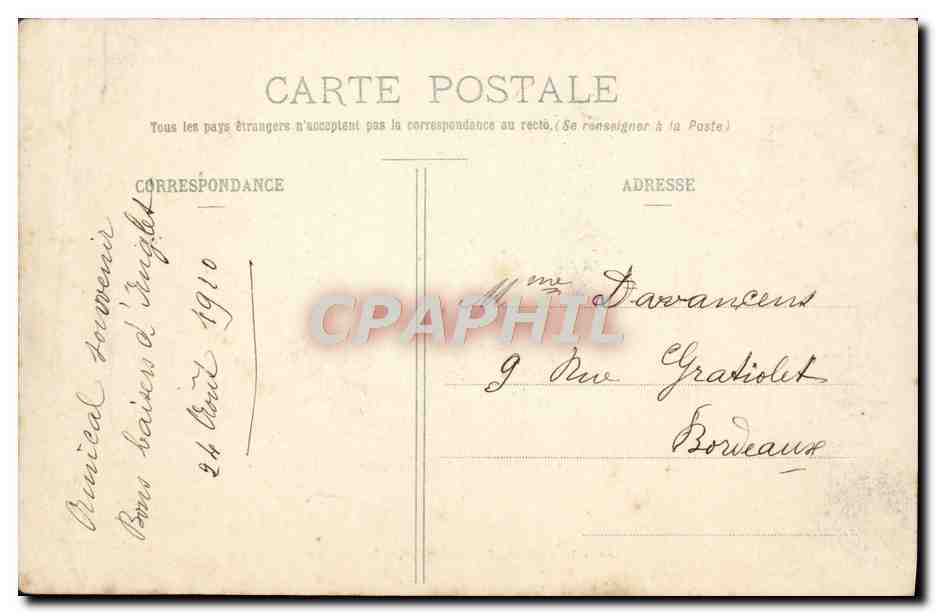 CPA Biarritz Artistique Mer Demontee — Verso