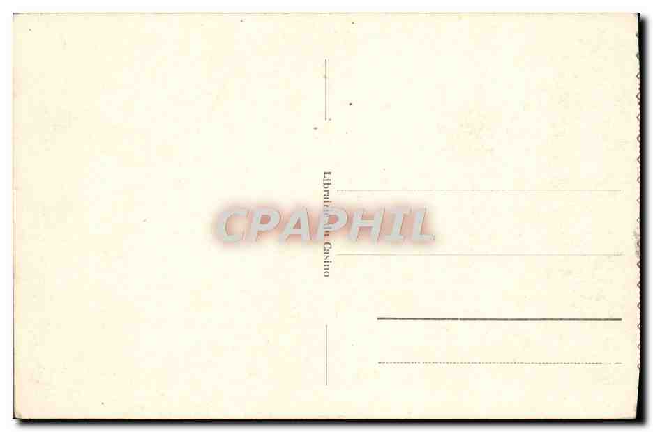 CPA Vichy Le Casino Salle de Baccarat — Verso