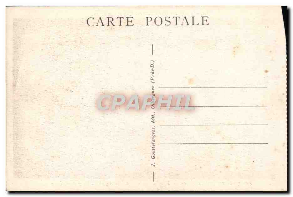 CPA Clermont Ferrand Perspective Sur la Place de Jaude La rue Blatin et le Puy de Dome — Rückseite