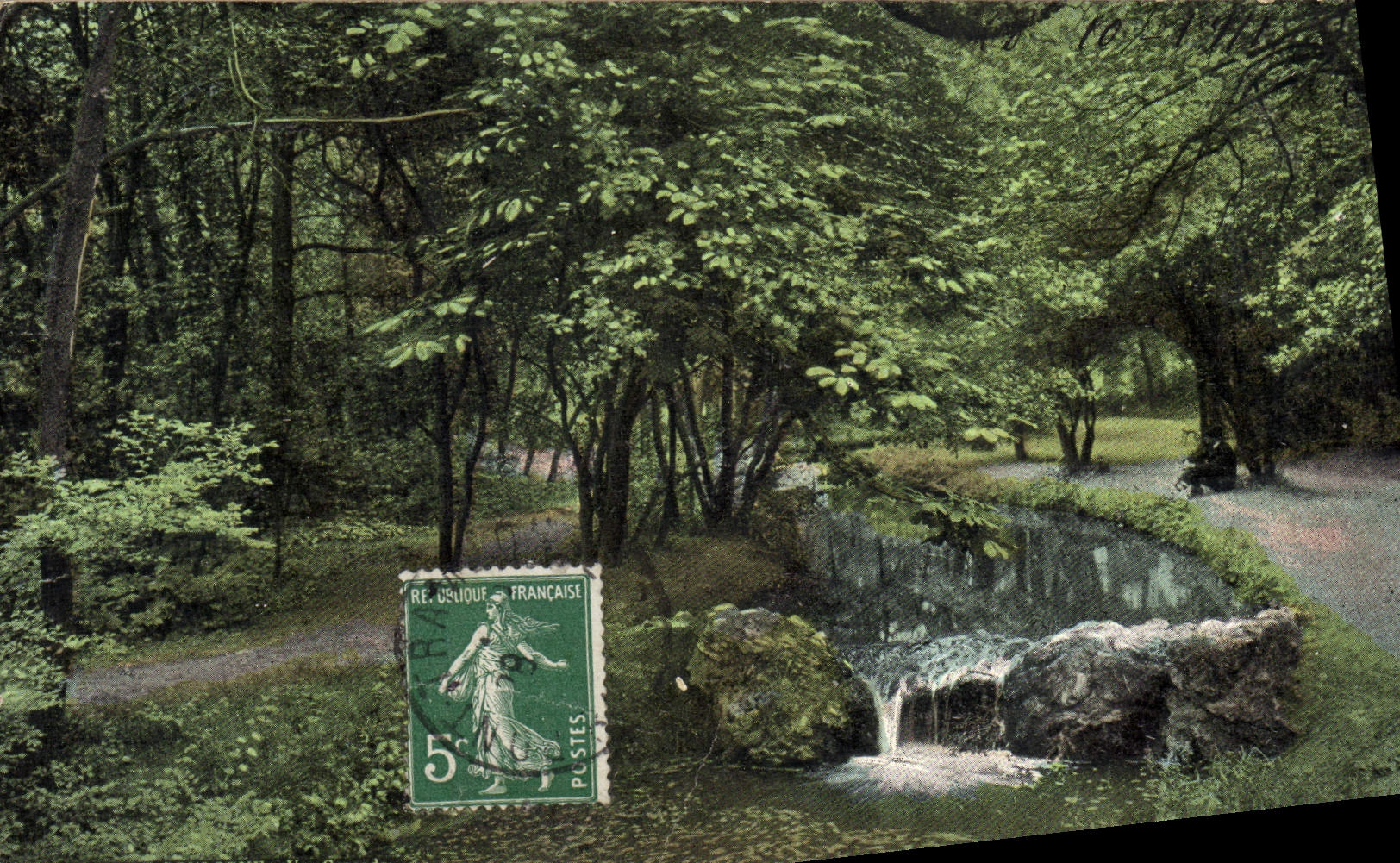 CPA Paris Bois de Boulogne Une cascade 