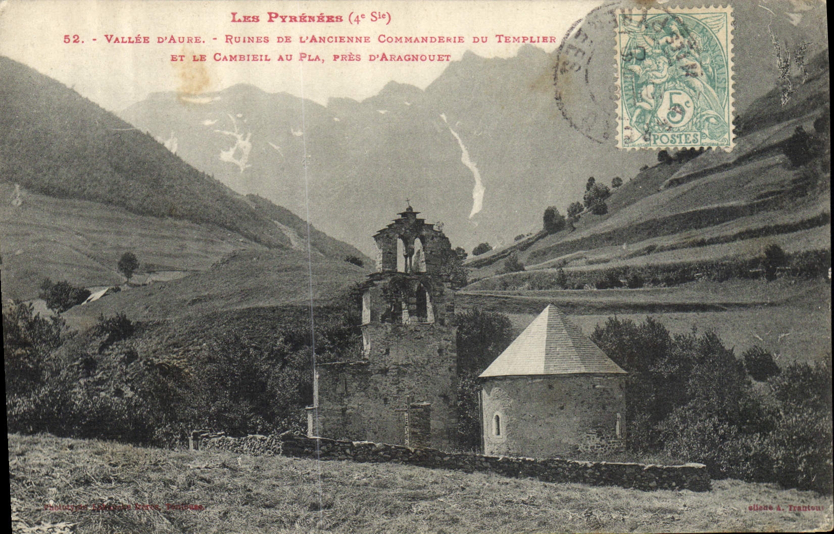 CPA Vallee D'Aure Ruinne De L'Ancienne Commanderie du templier et le Cambieil au Pla pres d'Aragnouet 