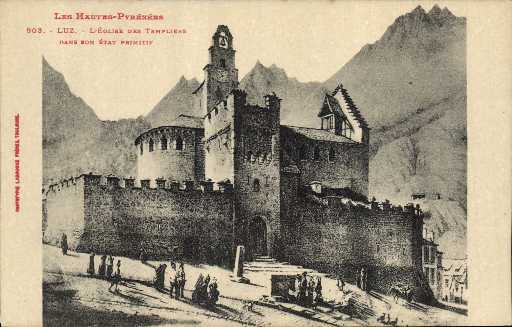 CPA Luz L'Eglise Des Templiers dans son etat primitif