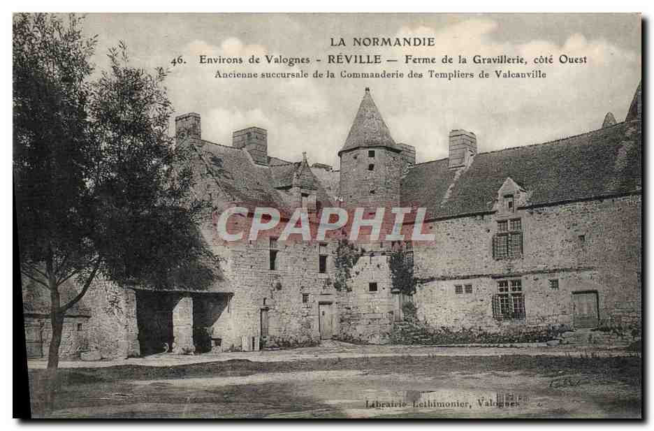 CPA Environs de Valognes Reville Ferme de la Gravillerie Cote Ouest Templiers de Valcanville 