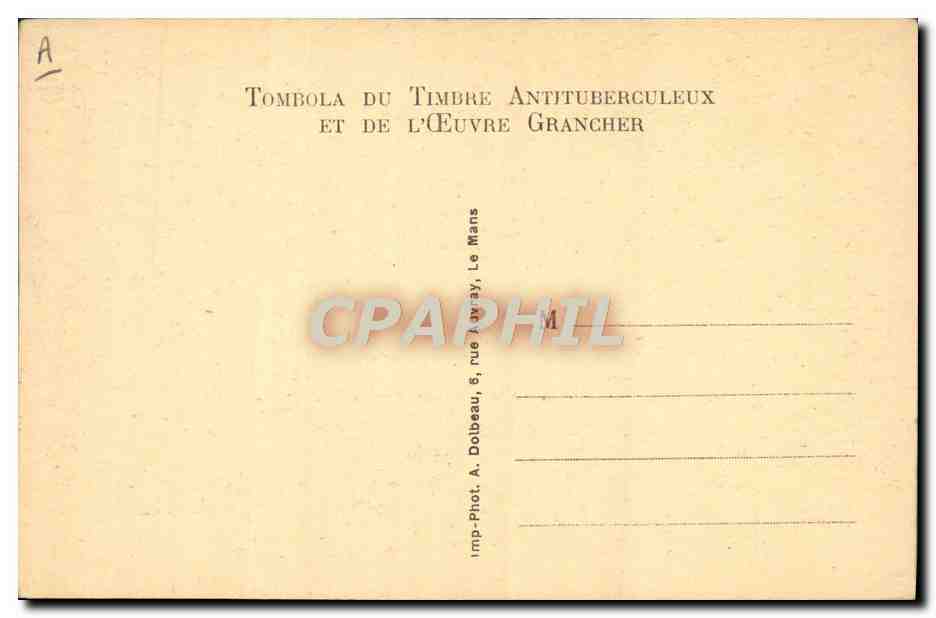 CPA Sanatorium de Parigne Cure du Premier etage — Verso