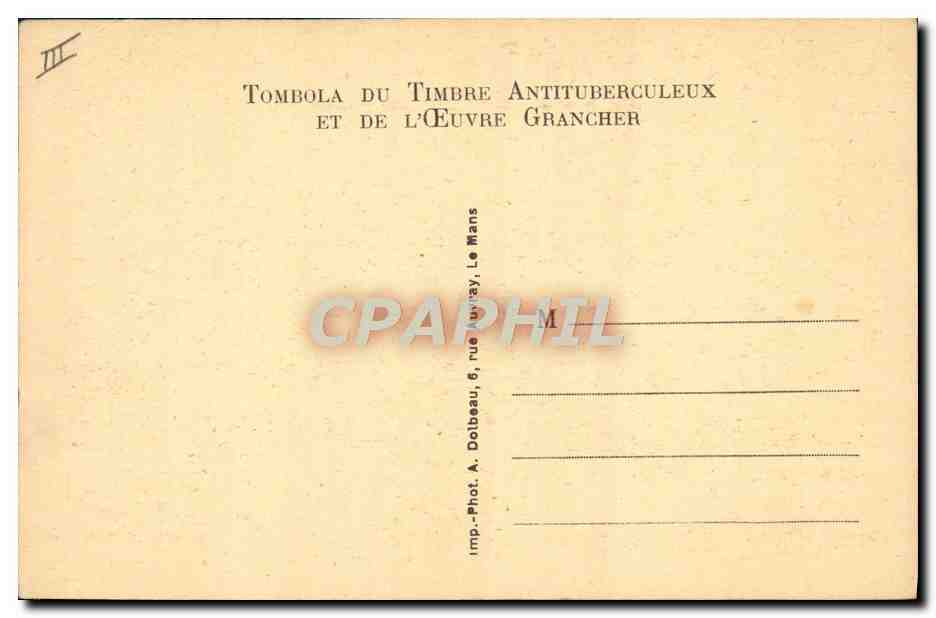 Sanatorium de Parigné-l'Évêque — Cure externe — Association d'Hygiène Sociale et de Préservation Antituberculeuse de la Sarthe — Rückseite