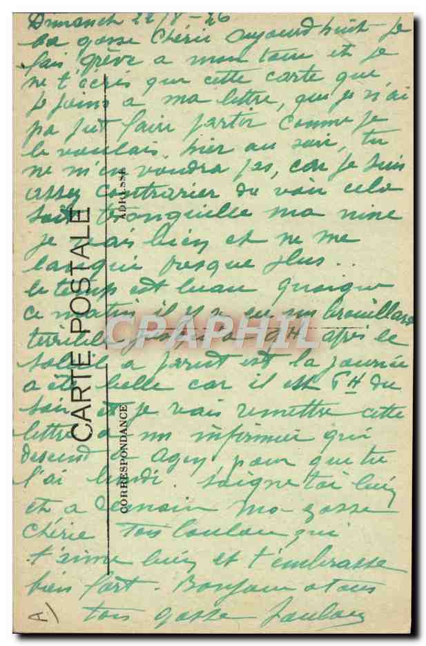 Sanatorium de Monbran — Réfectoire — Phototypie Perrel, Agen — Verso