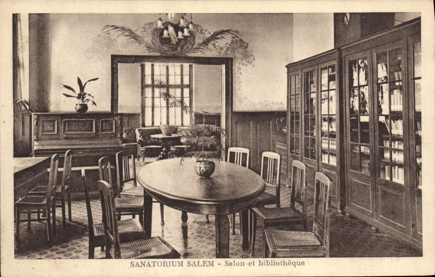 Sanatorium Salem - Salon et bibliothèque — éditeur imprimeur Alstein & Cie, Strasbourg