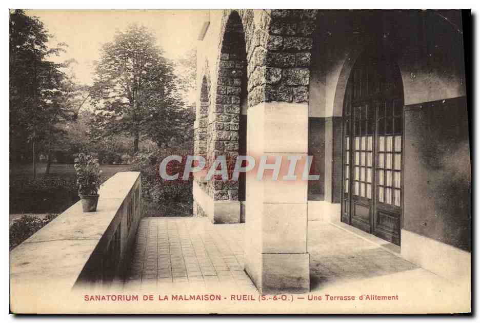 CPA Sanatorium de La Malmaison Rueil Une Terrasse d'alitement 