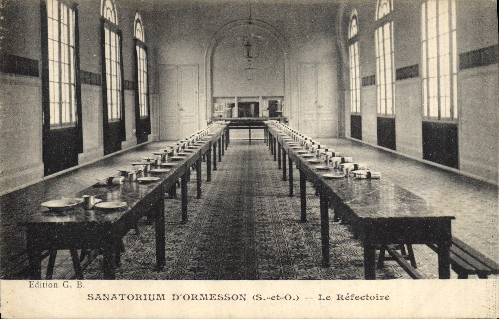 Sanatorium d'Ormesson (S.-et-O.) — Le Réfectoire — Edition G. B.