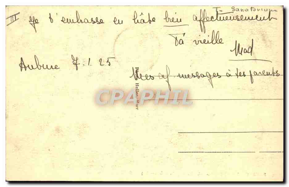 Sanatorium Bethel - Aubure (près Ribeauvillé) — Salle à manger — éditeur inconnu — Rückseite