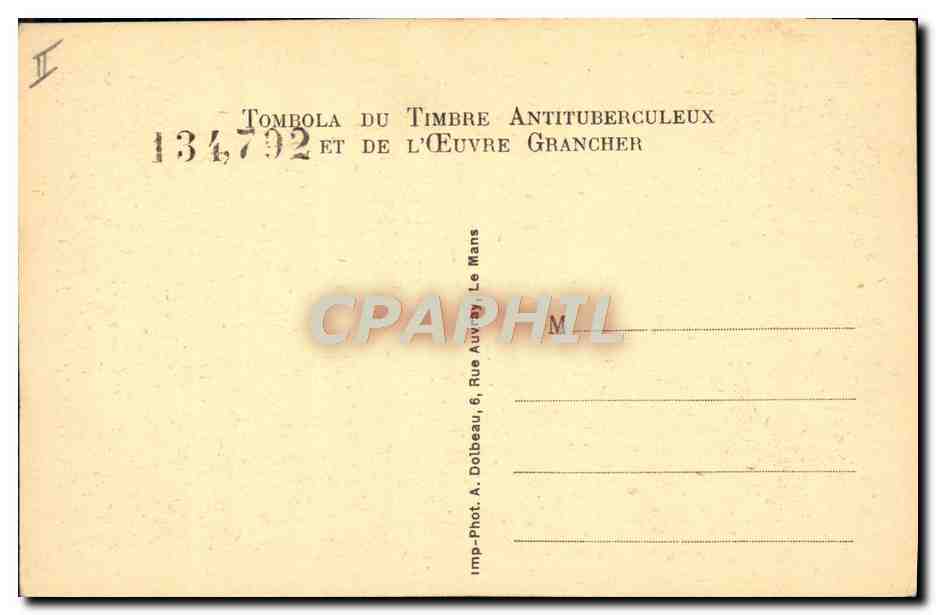 CPA Sanatorium de Parigne L'eveque Une Chambre de Six lits  — Rückseite